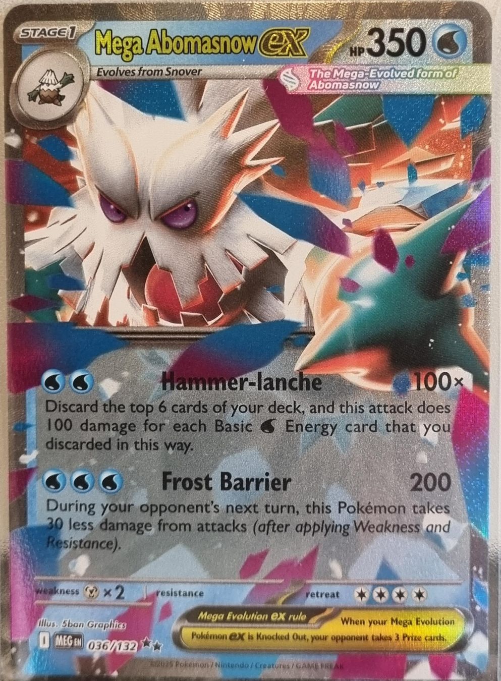 Pokémon Sammelbilder & Trading cards: Pokémon – Mega Abomasnow ex 🇺🇸 - MEG-036 - Mega Evolution – Gebraucht aus Bern von NeoSatoshi