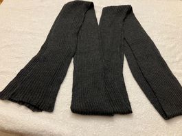 Handgestrickter Cashmere-Schal, 5 Meter lang, anthrazit