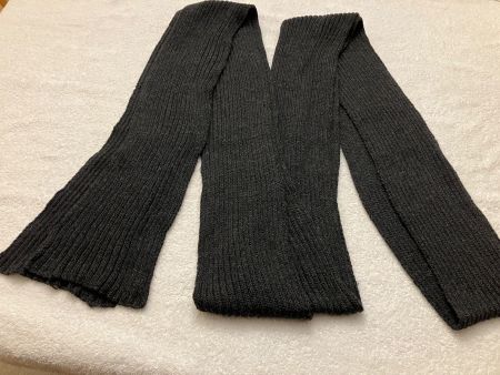 Handgestrickter Cashmere-Schal, 5 Meter lang, anthrazit