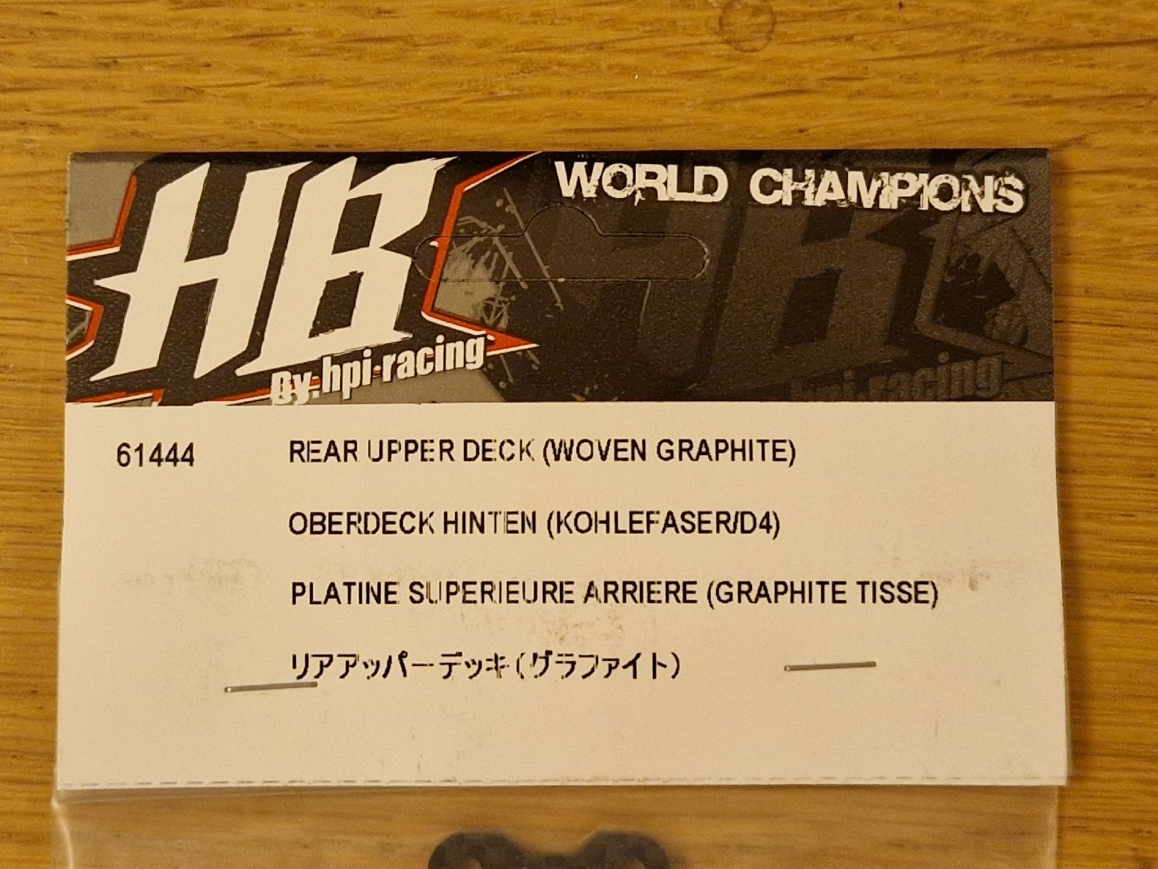 HPI Modellismo RC: Hotbodies 61444 D4 Oberdeck hinten – Nuovo e nell'imballaggio originale da Thun venduto da Sde 2