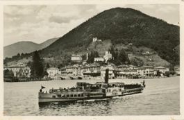 Ponte Tresa   TI  mit Dampfschiff "TICINO"    um 1946