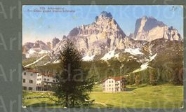 AK Farblitho Südtirol Passo 3 Croci,Cortina d’Ampezzo ≈1909
