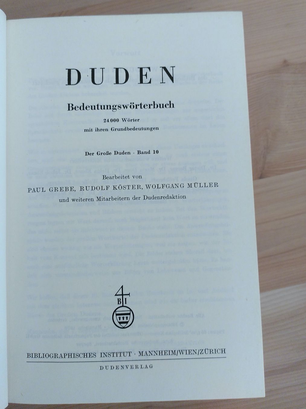 Bücher: DER GROSSE DUDEN/ BEDEUTUNGSWÖRTERBUCH 10 – Gebraucht aus Brugg AG von olamim 1