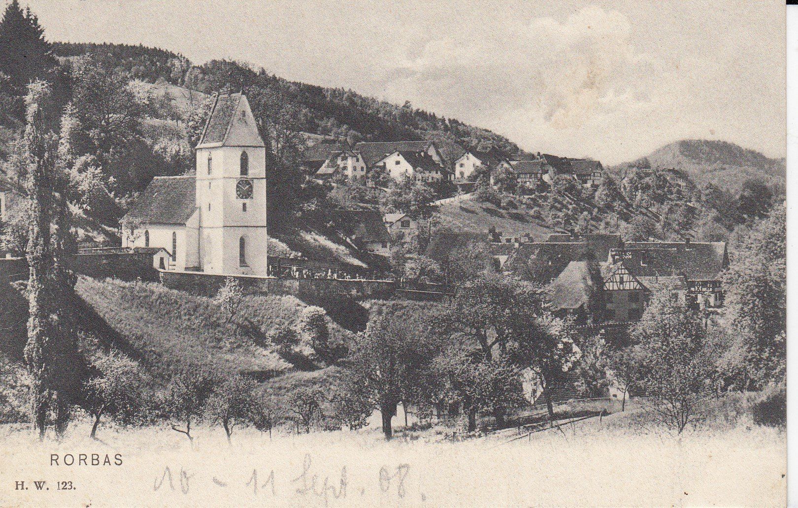 Ansichtskarten: Rorbas   ZH       um 1908 – Gebraucht aus Brig von Valcards54