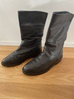 Schwarze Lederstiefel Gr. 39 1/2- 40