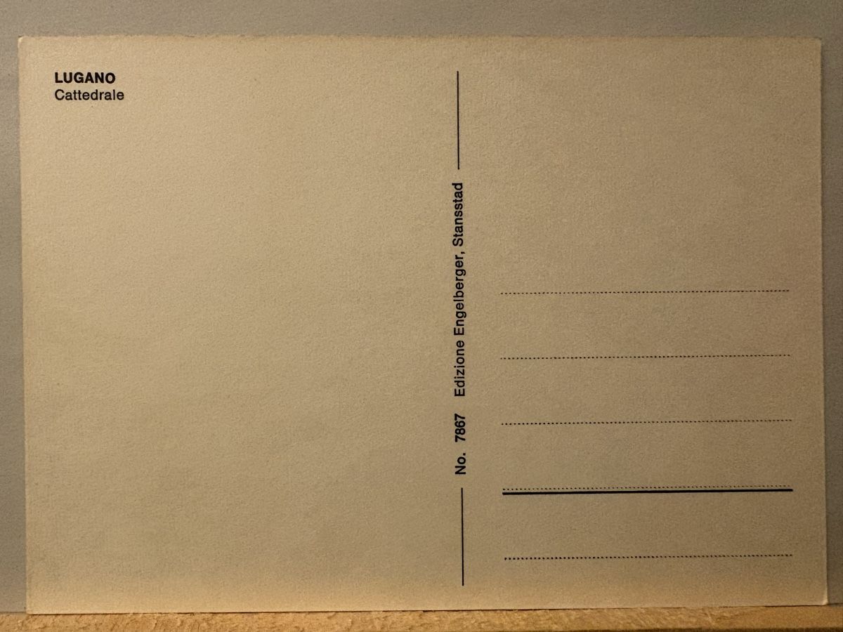 Cartoline postali: AK von Cattedrale in Lugano – Usato da Rümlang venduto da Brieftaube1 1
