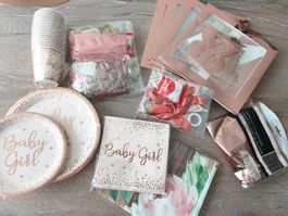 Grosses Set für Babyshowerparty Girl NEU