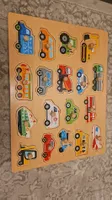 Holzpuzzle Fahrzeuge mit Griffen für Kinder