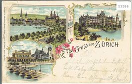 Gruss aus  Zürich - Litho 1899