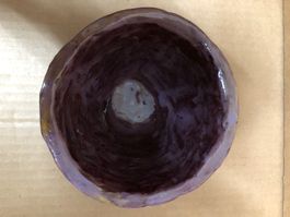 Klein Topf violett/gelb