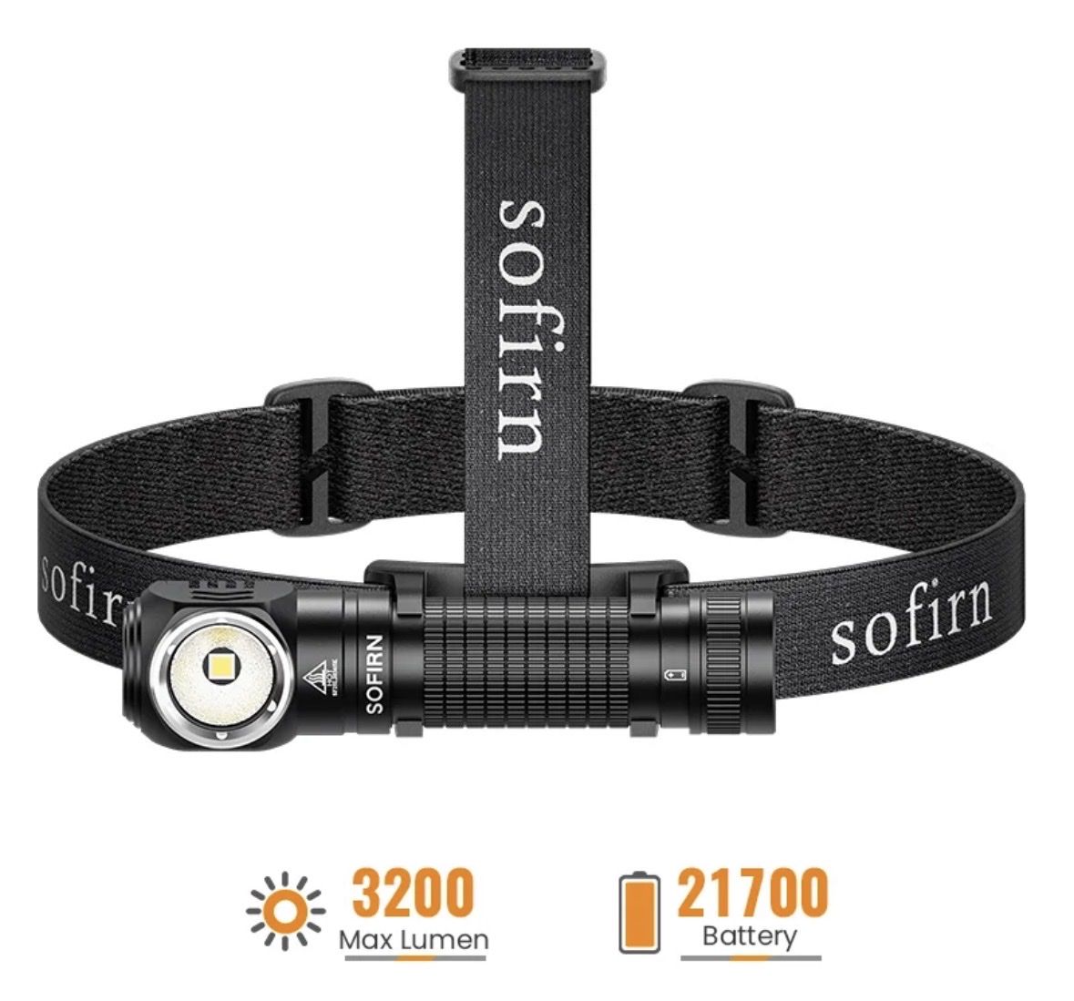 Lampade: Neu: Sofirn HS45 Stirnlampe mit 3200 Lumen – Nuovo e nell'imballaggio originale da Arbon venduto da Helmuth