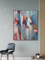 Abstraktes Bild 80x100cm mit Rahmen