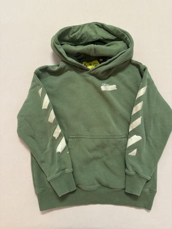 Off-White Kids Olive Hoodie Size 8 Years - Great Deal! (53)