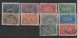 Deutsches Reich 1922/23 Mi.Nr. 246-57 (ohne Nr. 254/55) o
