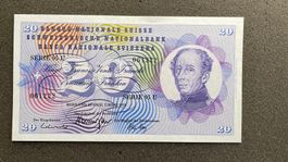 20 Franken Banknote Dufour 1973 -unc