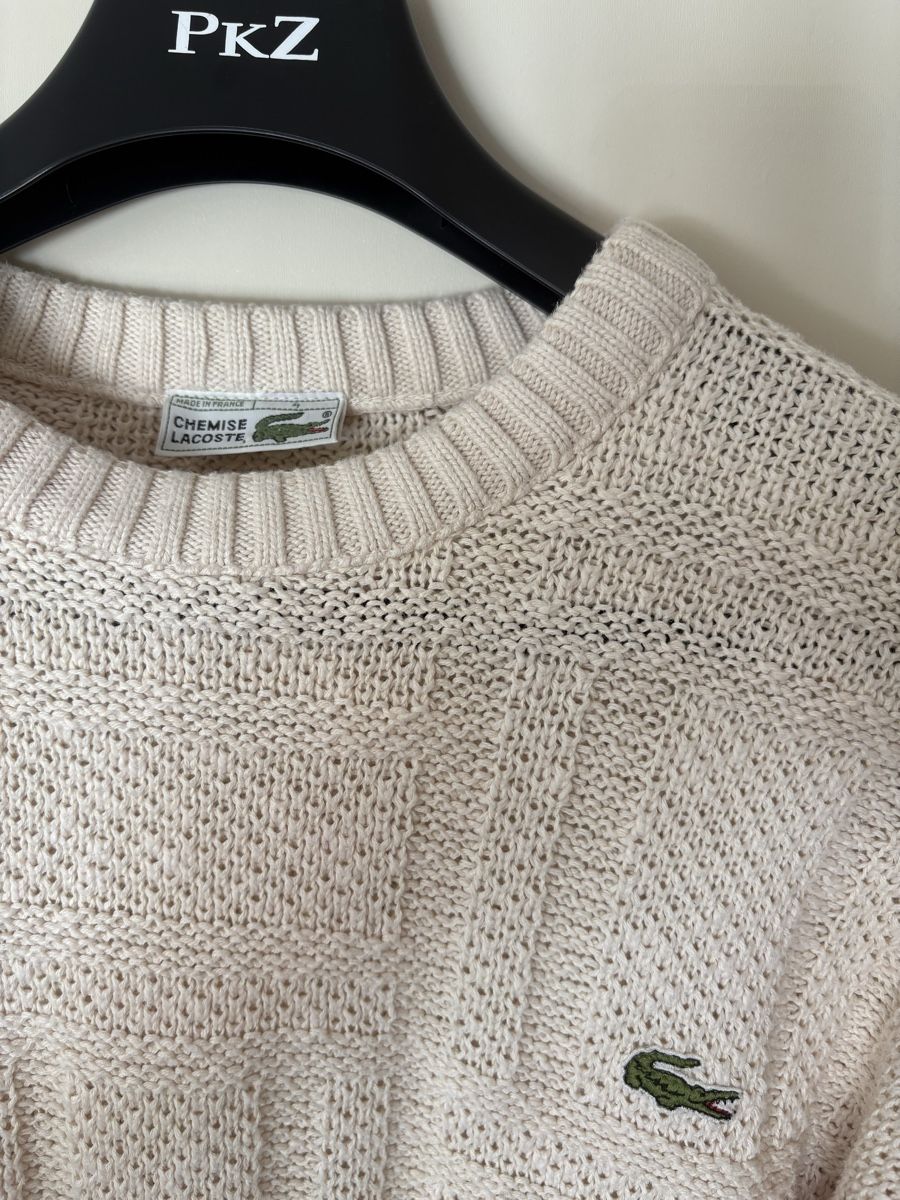 Lacoste Maglioni & Felpe: Vintage Lacoste Cotton Jumper, Cream – Usato da Gland venduto da chu_qc69 1