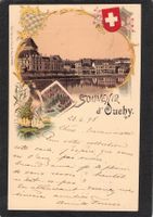 ^Lithografie Souvenir d'Ouchy , gel. 1898