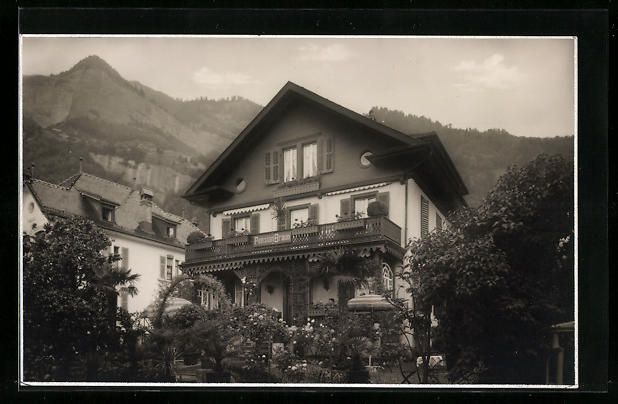 Ansichtskarten: Vitznau, Pension Braun mit Garten und Be – Gebraucht aus Berlin von bartko-reher