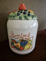 Rumtopf, Keramiktopf mit Deckel