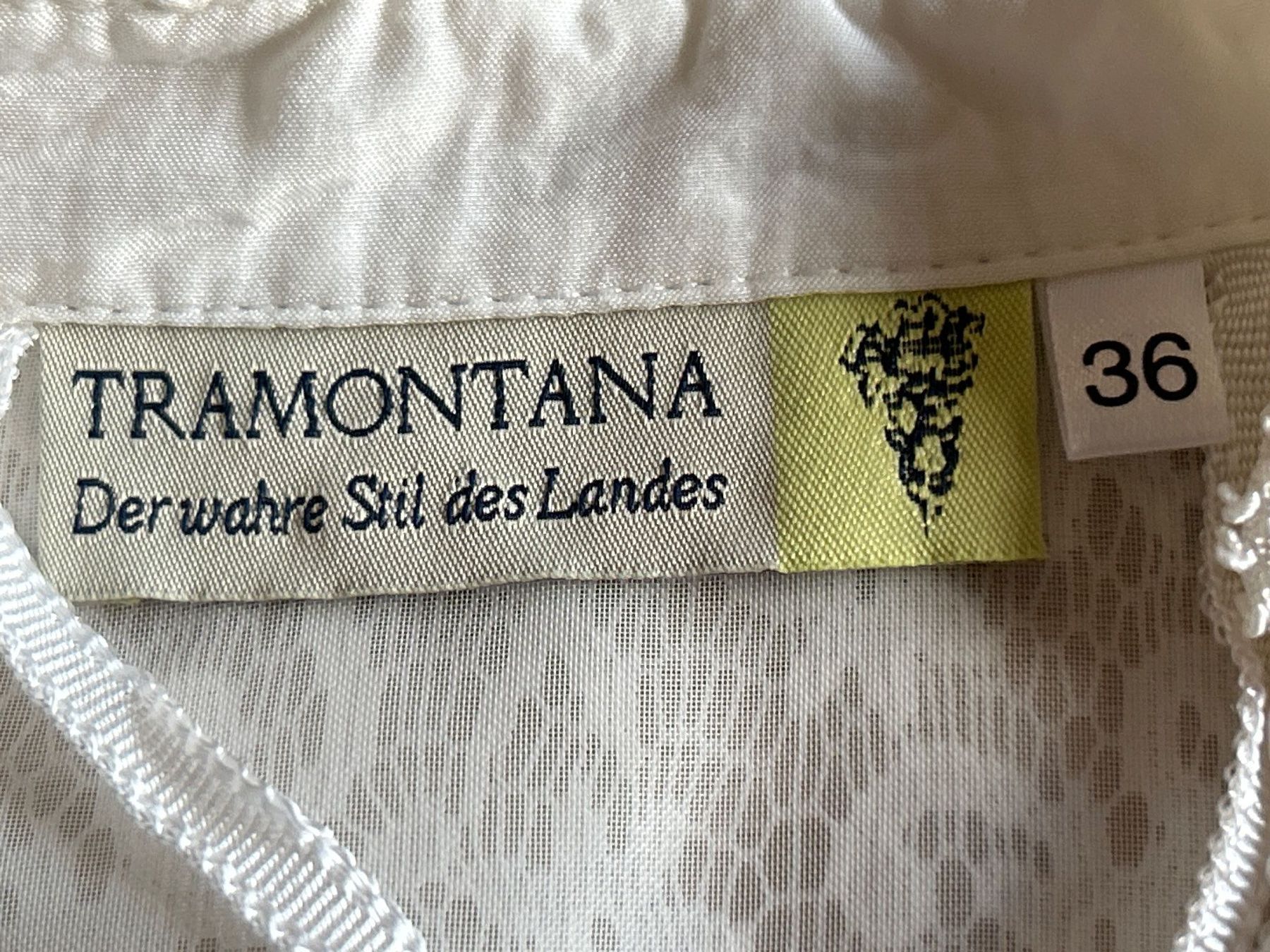 Camicette: Dirndlbluse weiss mit Spitzen von Tramontana Gr. 36 – Usato da Brunnen venduto da Nala2929 7
