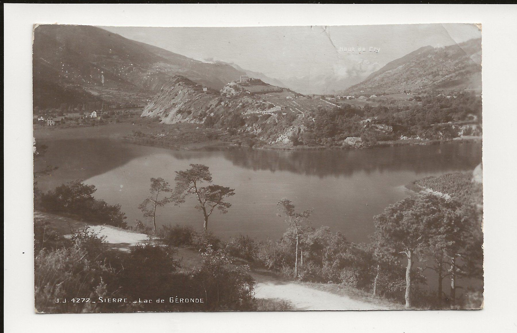 Ansichtskarten: AK 1922 Lac de Géronde bei Sierre, Wallis – Gebraucht aus Greifensee von 315WDO