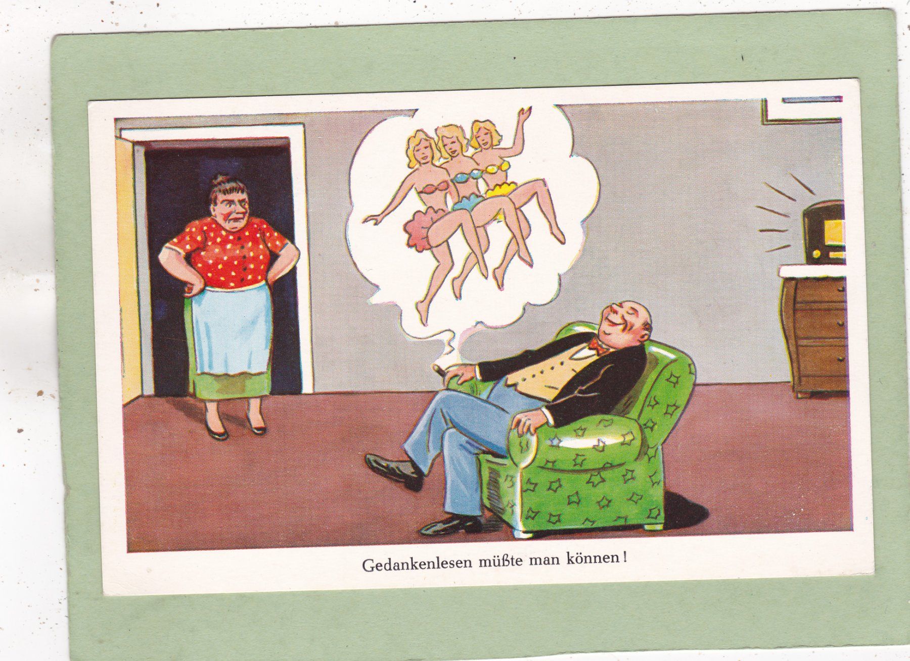 Cartoline postali: Kitsch Humor  Gedankenlesen – Usato da Herisau venduto da Lisegrat2008
