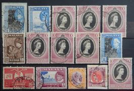 Malaysische Staaten British Lot mit alten Werten II