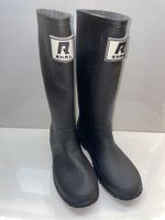 UNGETRAGENE/Neue schwarze Gummistiefel in 43/44