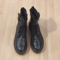 Bottines cuir 5th Avenue  noires à lacets et boucles 39