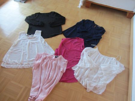 lots de 6 hauts femme M