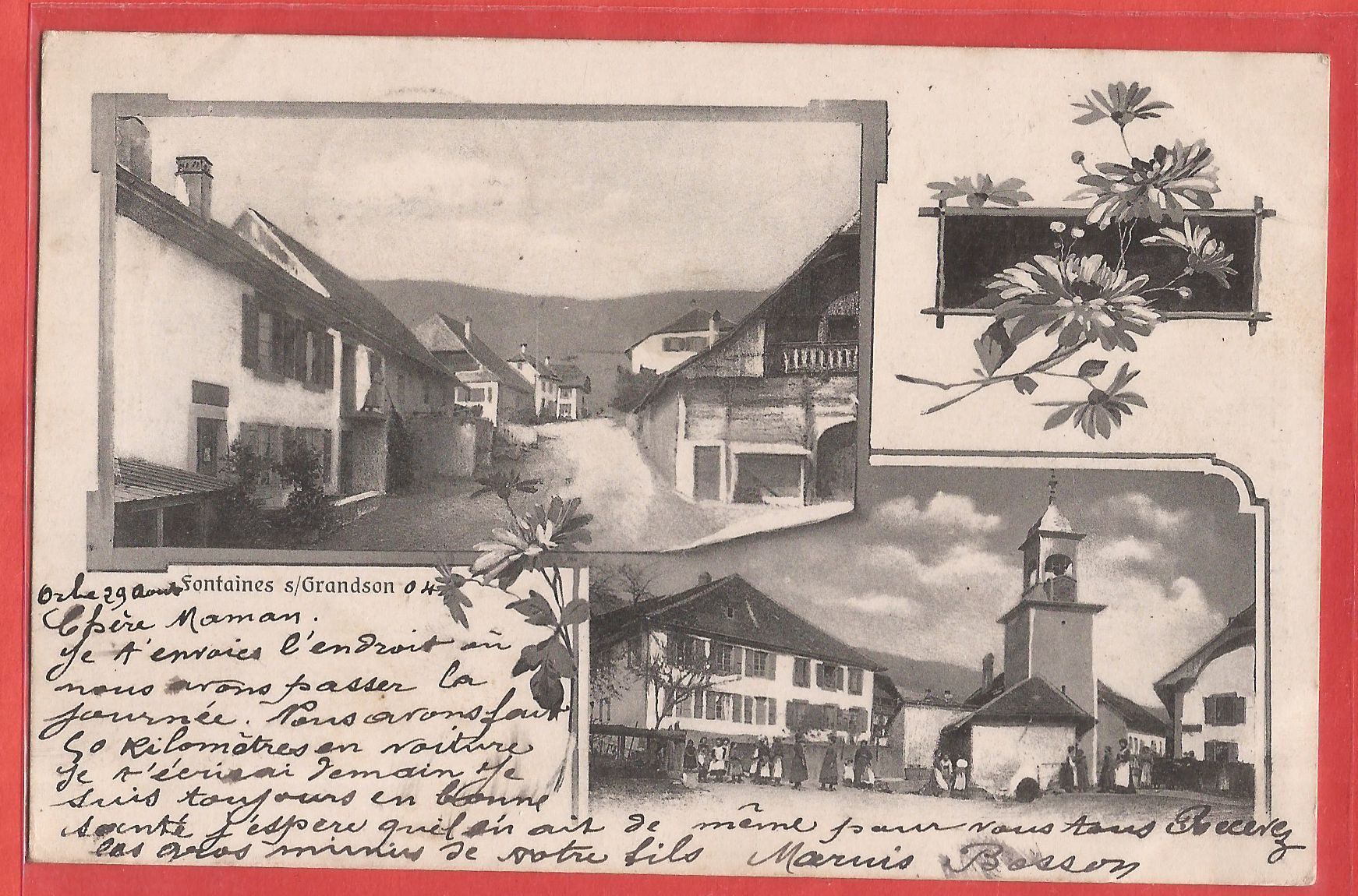 Cartoline postali: Fontaines sur Grandson - 1904 – Usato da Fislisbach venduto da Porano