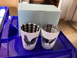 Kuschelige Teelichthalter Huhn und Kuh, 2 Stk., Neu! Partyli