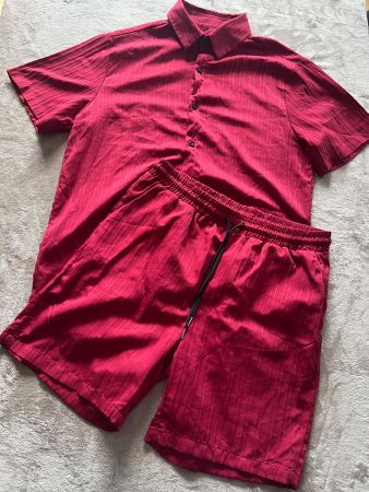 Sommerliches Herren-Set, Hemd und Shorts, Grösse XL