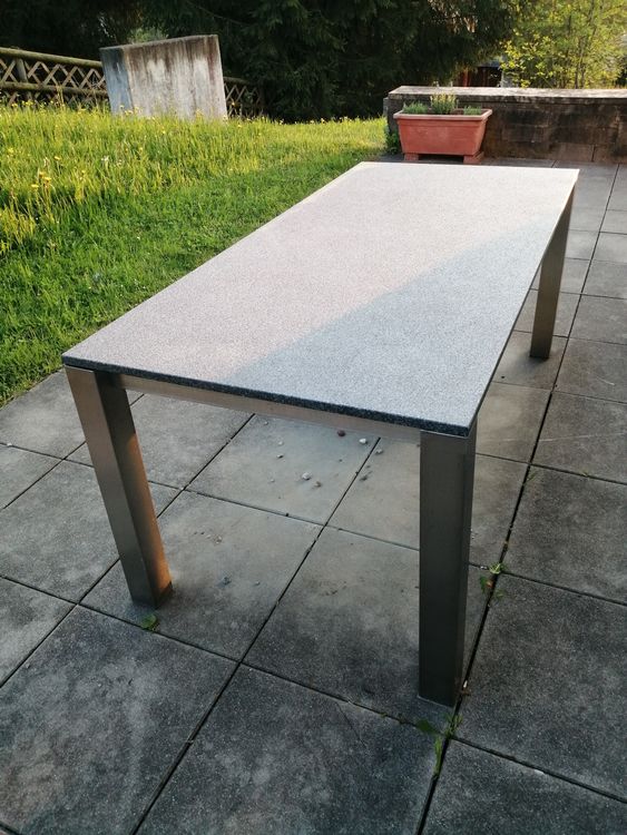 Granit Gartentisch Edelstahl wetterfest & robust Kaufen auf Ricardo