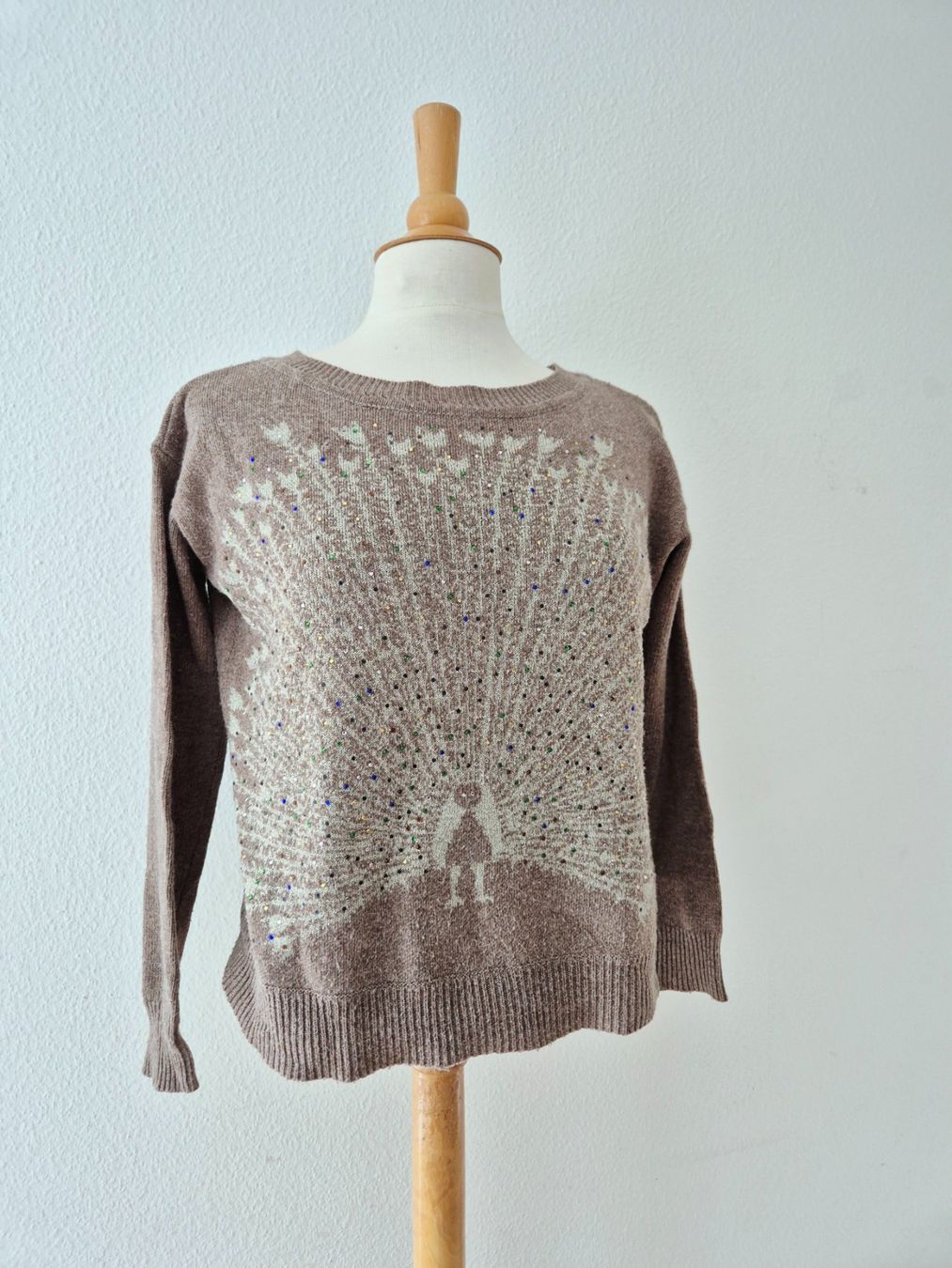 Kookai Maglioni & Felpe: PULLOVER PULLI KOOKAI 0 XS 34 PFAU GLITZER STEINCHEN TOP – Usato da Elsau venduto da the-colorful-side