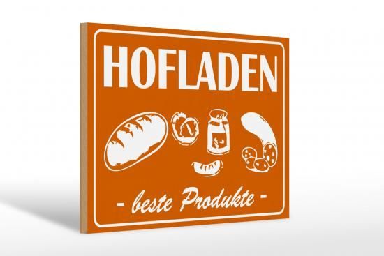 Insegne: Blechschild-HOFLADEN-orange – Nuovo e nell'imballaggio originale da Rupperswil venduto da big-one-sale 1