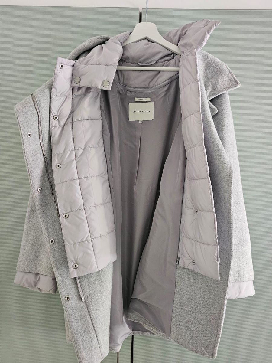 Tom Tailor Mäntel: Tom Tailor Wintermantel mit Wolle, XXL, Grau – Gebraucht aus Allschwil von sar_9sy9 2