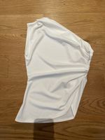 Edles weisses Damen Oberteil Gr m, one-shoulder, 