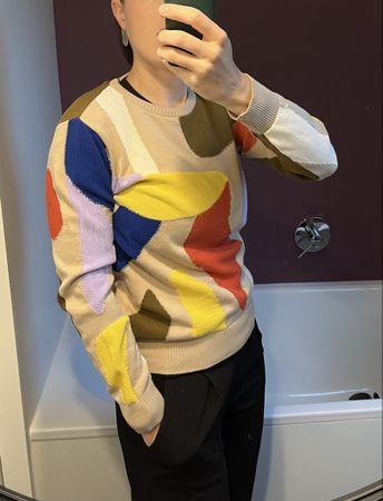 SKFK Bio Baumwolle, bunter Pullover 38