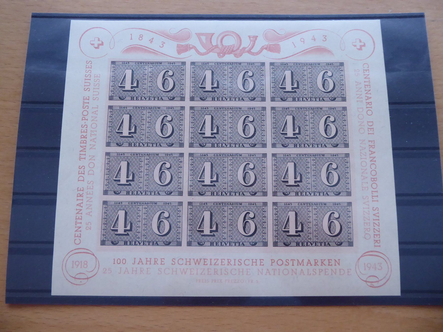 Tous les timbres: Block 100 Jahre Schweizer Briefmarken postfrisch** – D'occasion à Rothrist par swisstools