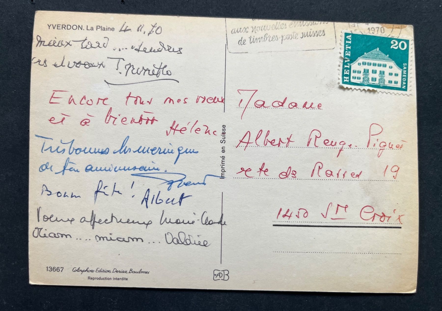 Cartes postales: YVERDON. La Plaine, Linienbus, Oldtimer Autos – D'occasion à Ostermundigen par DaxKarten-75 1
