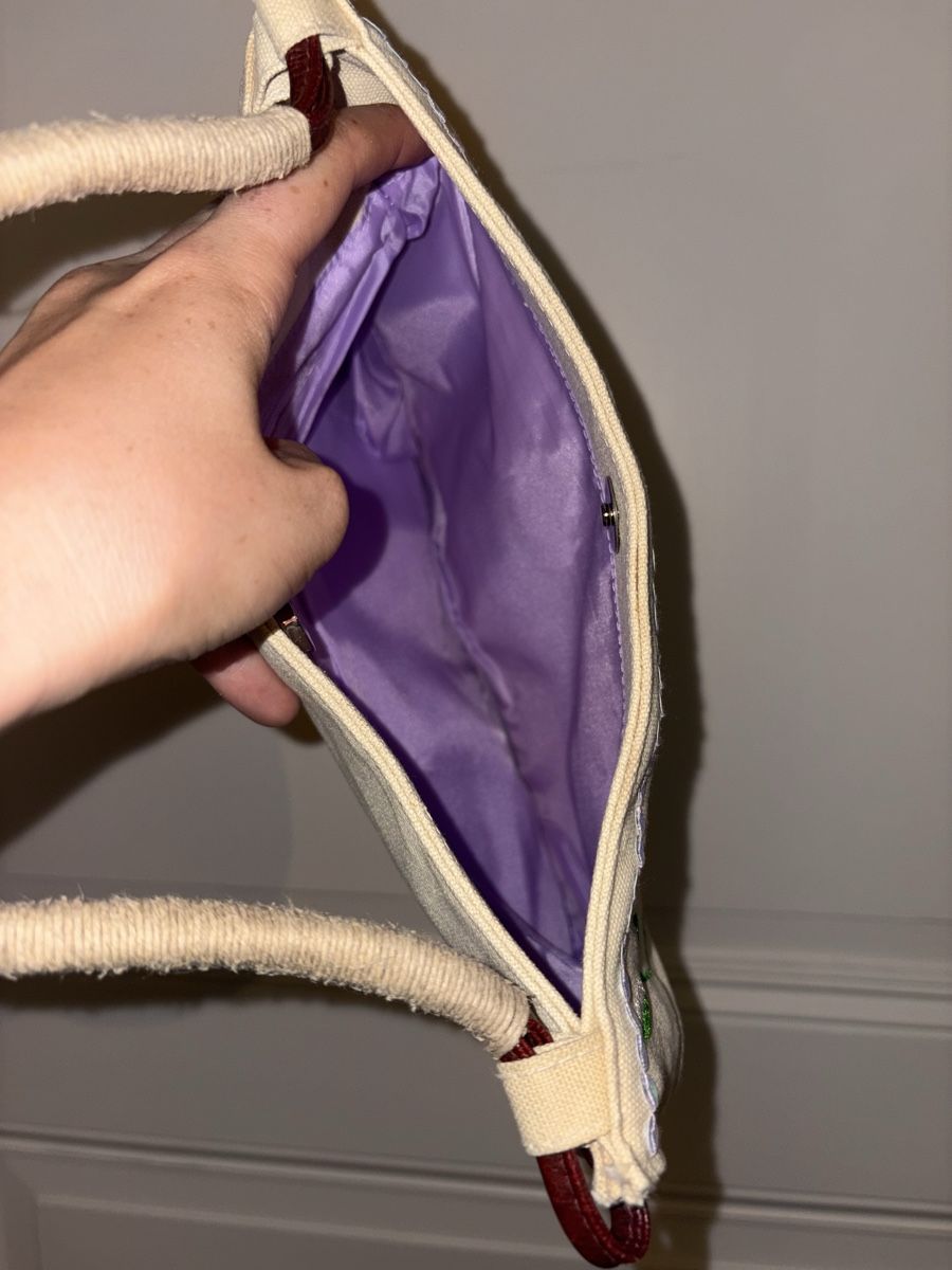 Taschen für Damen: Tasche cremefarben mit Blumenmuster  – Gebraucht aus Rüschlikon von rin_b6sg 2