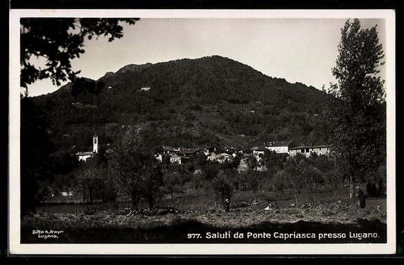 Cartoline postali: AK Ponte Capriasca /Lugano, Panorama – Usato da Berlin venduto da bartko-reher
