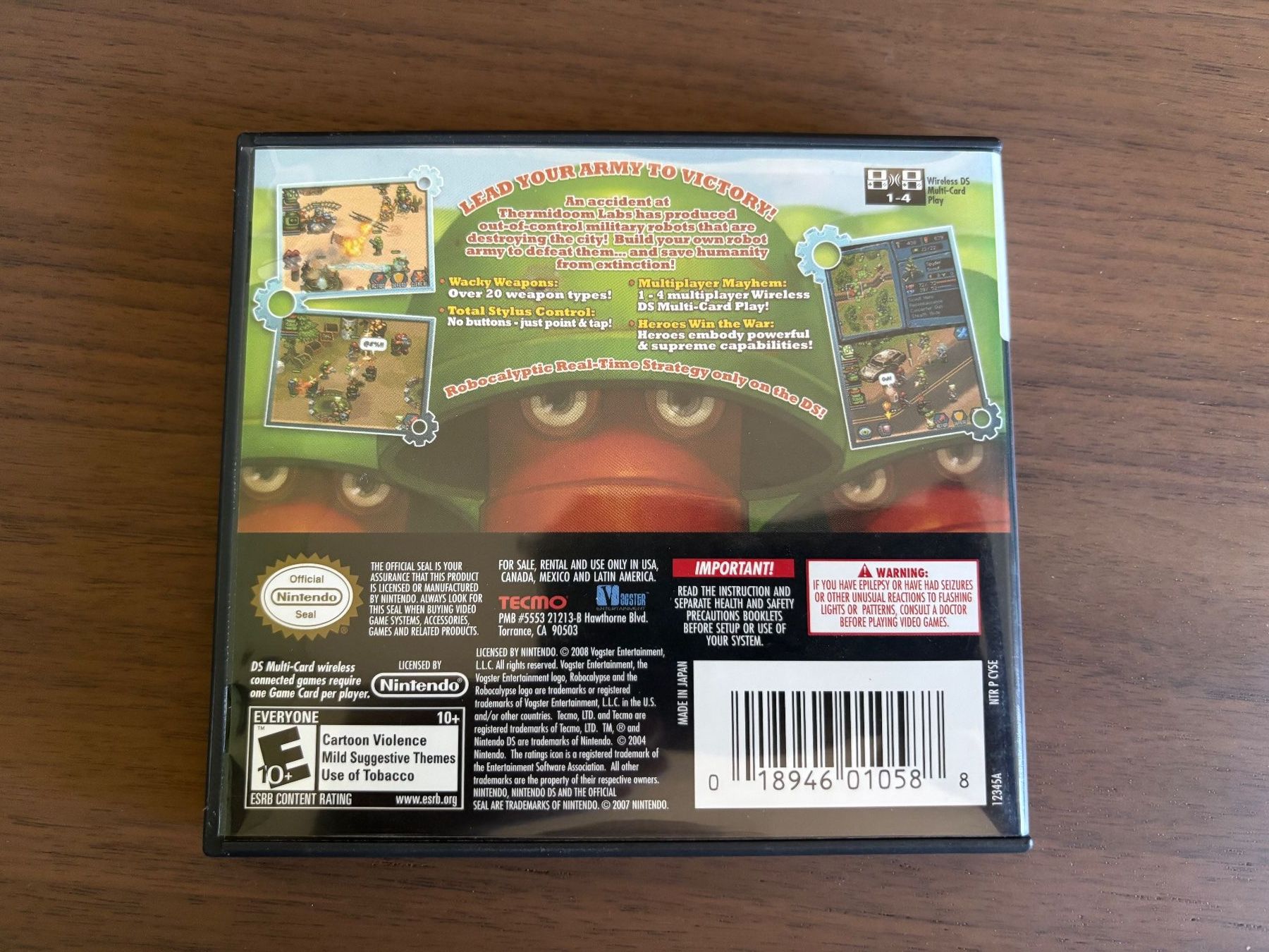Nintendo Giochi: Robocalypse [DS][US] – Usato da Killwangen venduto da Ryusens 1