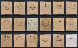 18 verschiedene Symbol PERFINS aus der Schweiz