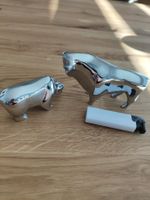 Bull Bear Figuren. Stahl verchromt.