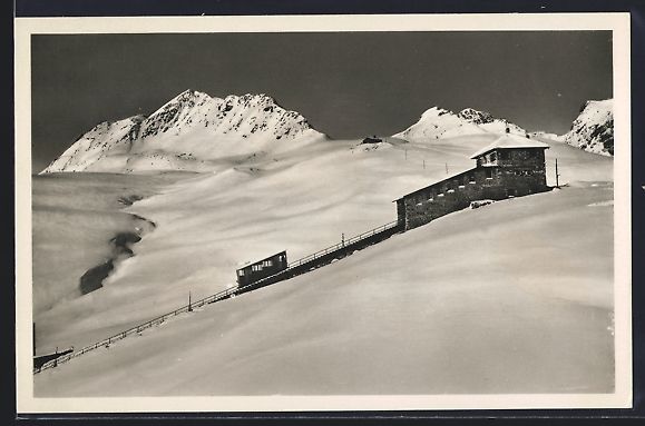 Cartoline postali: AK St. Moritz, Corvigliabahn im Schnee – Usato da Berlin venduto da bartko-reher