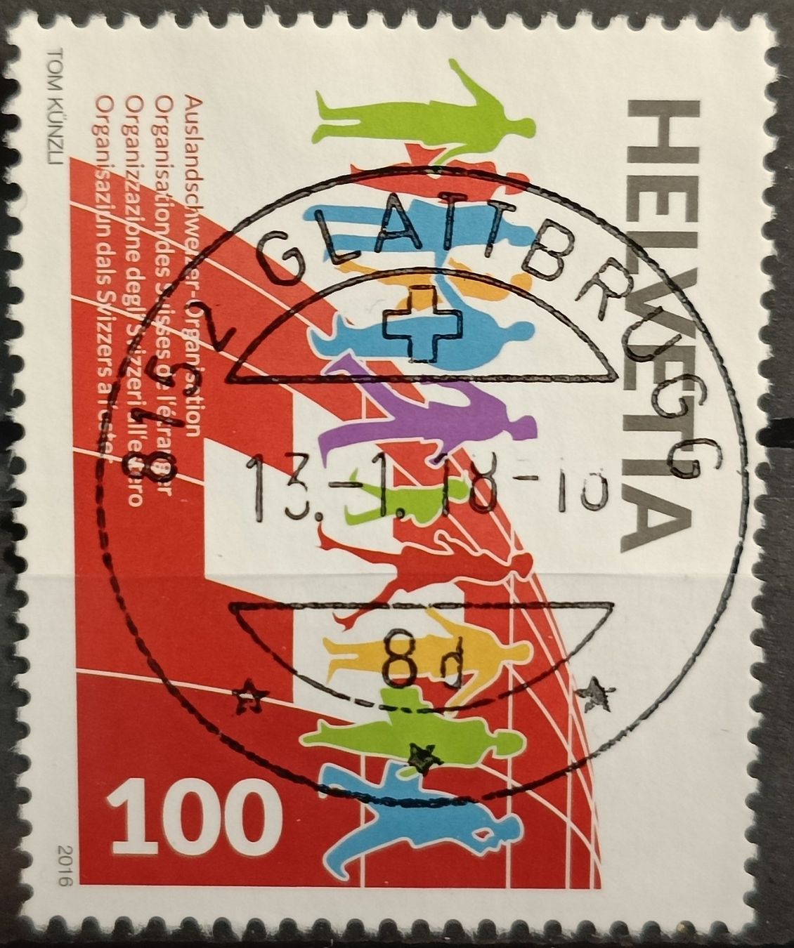 Tutti i francobolli: 2016 Auslandschweizer Organisation Top Stempel – Usato da Dübendorf venduto da goeggi79