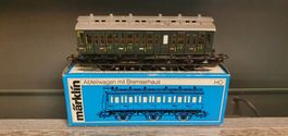MÄRKLIN: ABTEILWAGEN GRÜN 2.KLASSE 4005 BLECHMODELL OVP