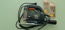 Black+Decker Stichsäge KS535 + Sägeblätter Bosch,ungebraucht